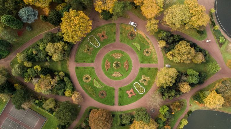 Circular Economy - aerial photography of park